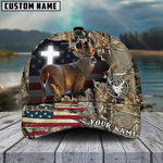 Blisscorners Cross America Hunting Deer Crack Camo Pattern Multicolor Option Personalized Cap
