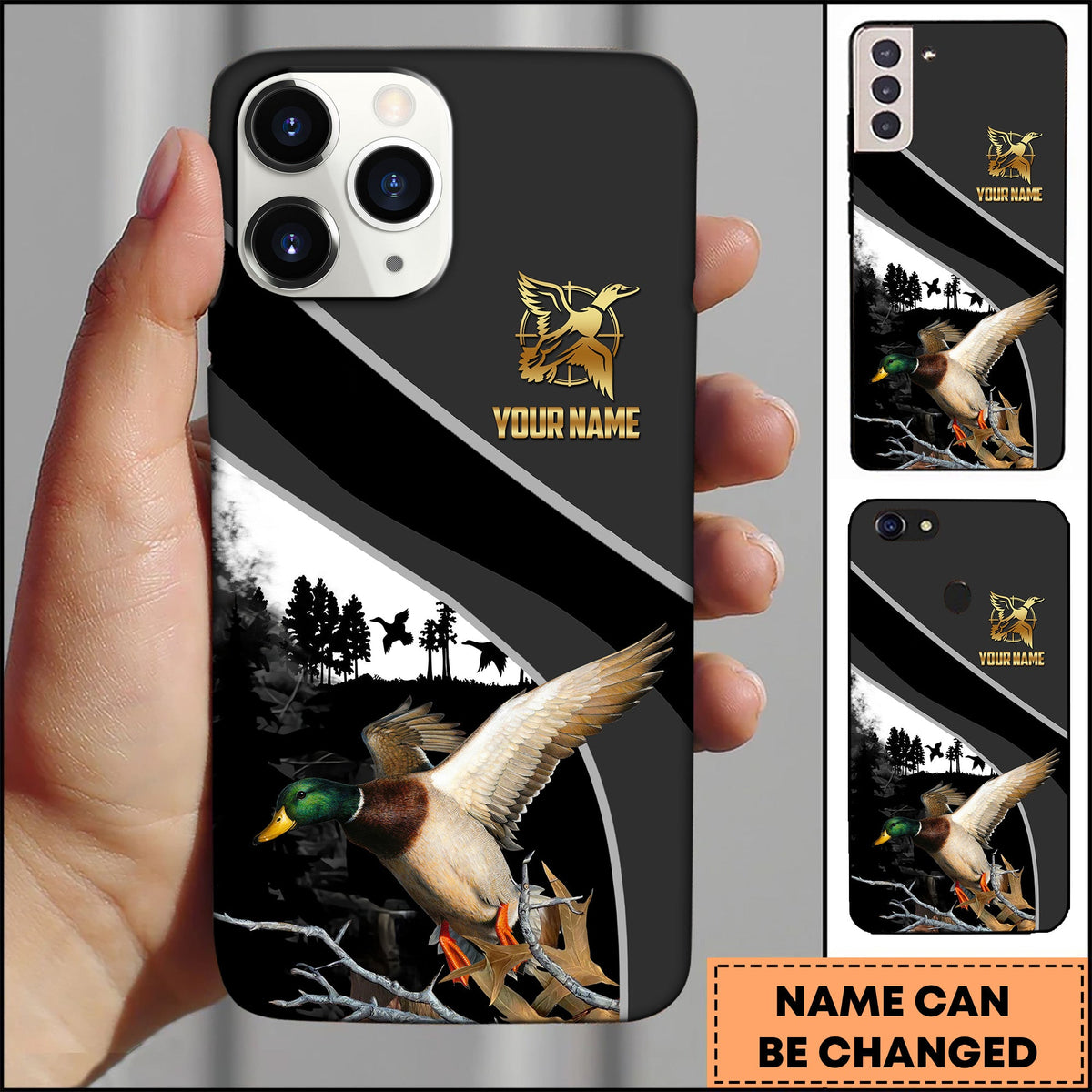 Blisscorners Hunting Forest Classic Personalized Name Phone Case