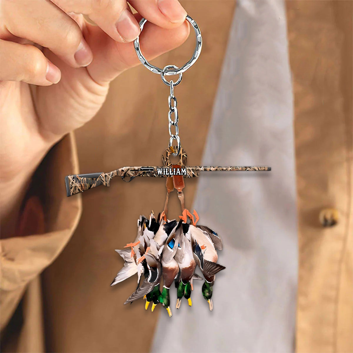 Blisscorners Custom Name Duck Hunting Christmas Ornament