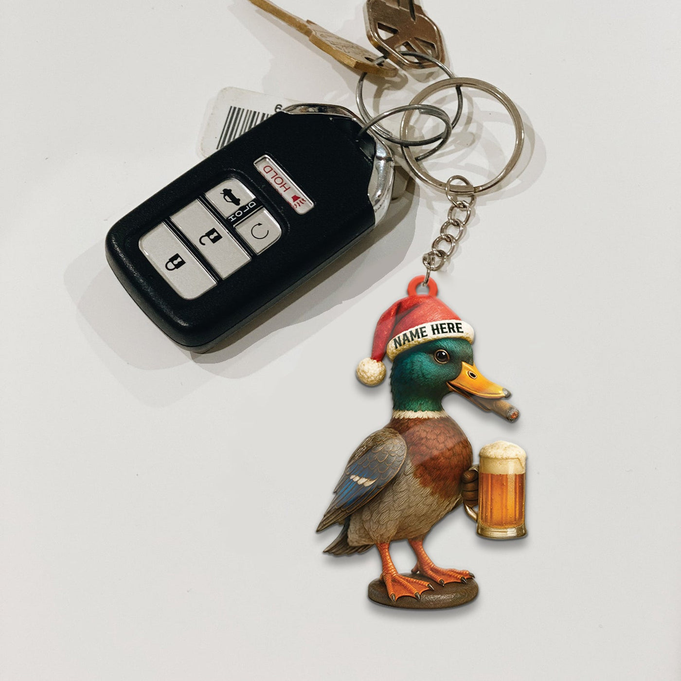 Blisscorners Personalized Mallard Duck Christmas Acrylic Ornament Custom Name Holiday Decor for Hunters & Nature Lovers LM0110