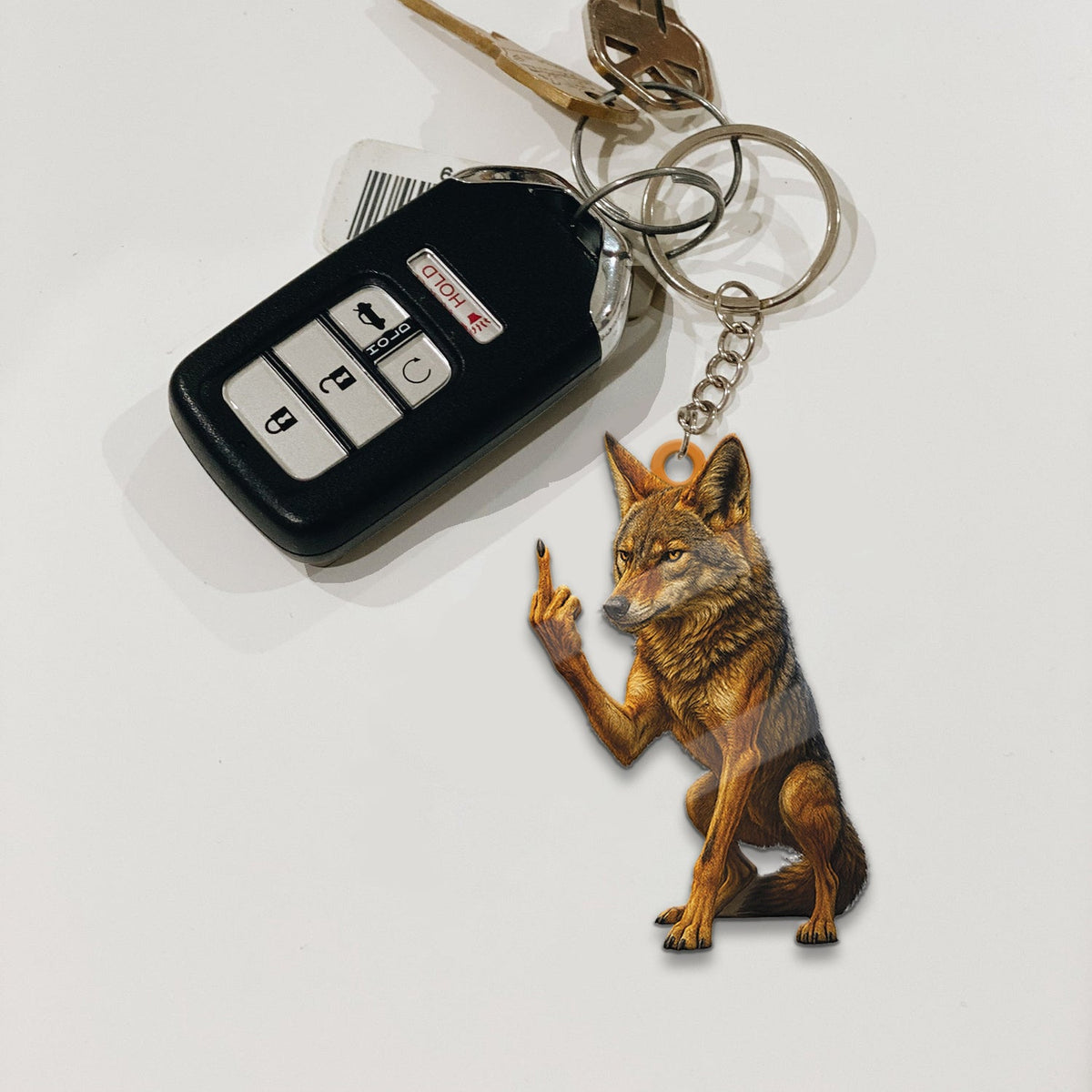 Blisscorners Personalized Funny Coyote Fukin' Finger Hunting Acrylic Christmas Ornament - Custom Gift for Hunters LM0411