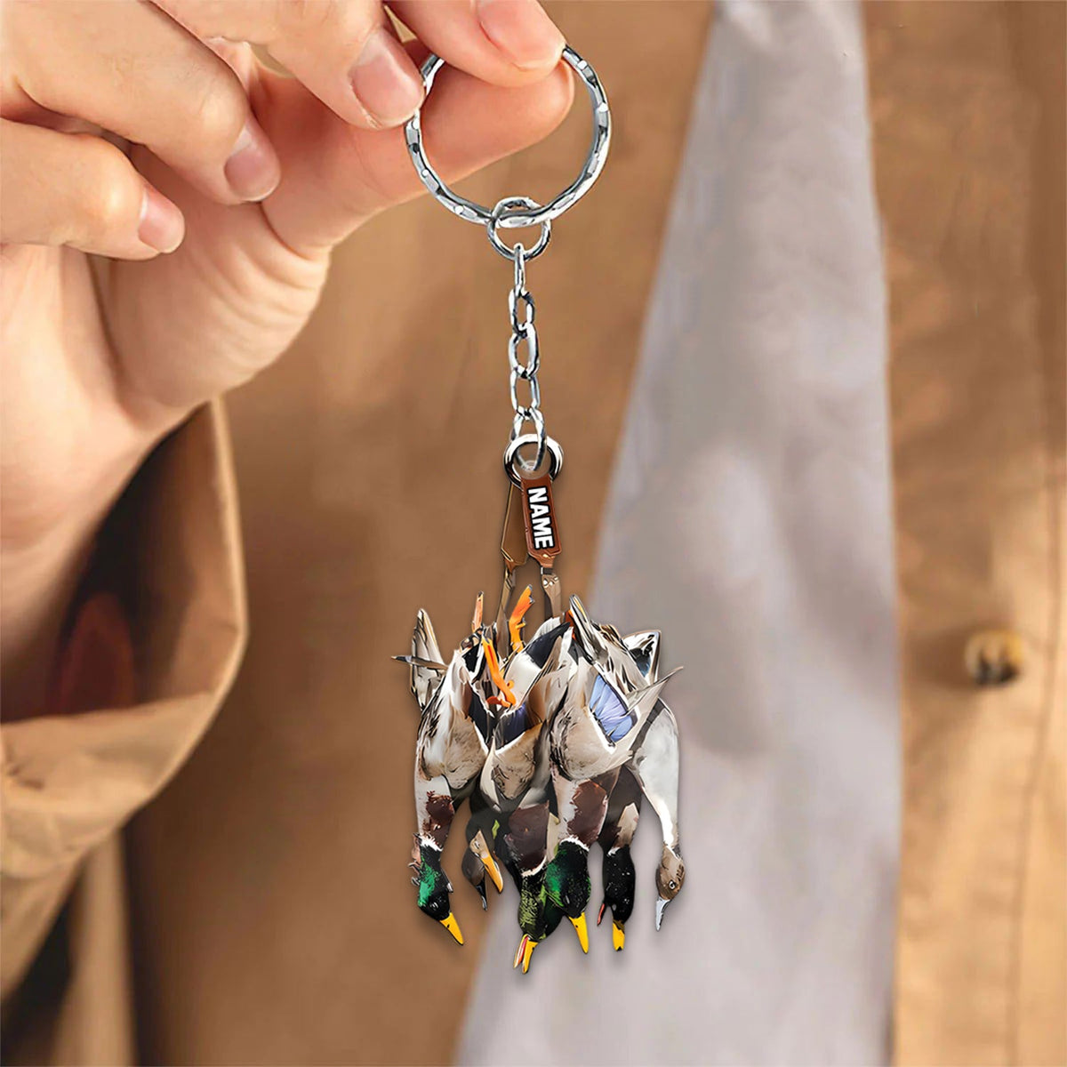 Blisscorners Custom Duck Hunting Acrylic Ornament - Personalized Waterfowl Christmas Decoration LM0411