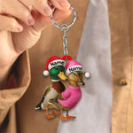 Blisscorners Custom Funny Duck Couple Christmas Ornament - Personalized Names, Custom Gift for Couples & Animal Lovers LM0411