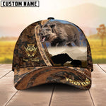 Blisscorners Hunting Forest Camo Sunset Scene Personalized Hat 3D Printed | Brown