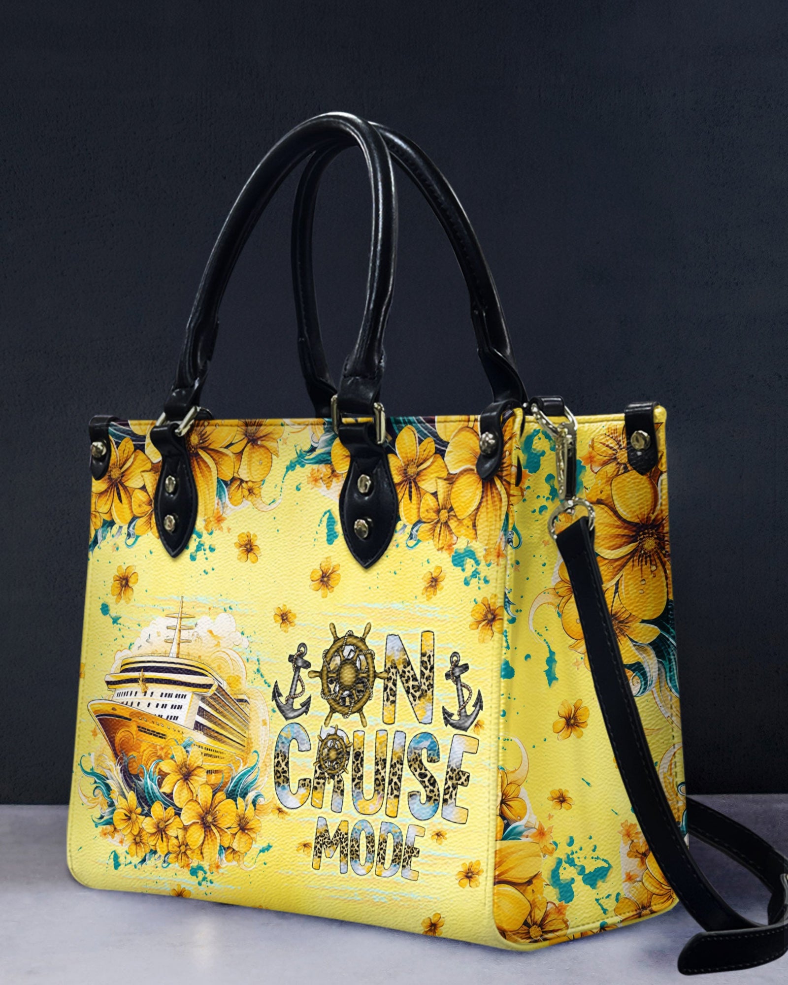 BLISSCORNERS ON CRUISE MODE LEATHER HANDBAG