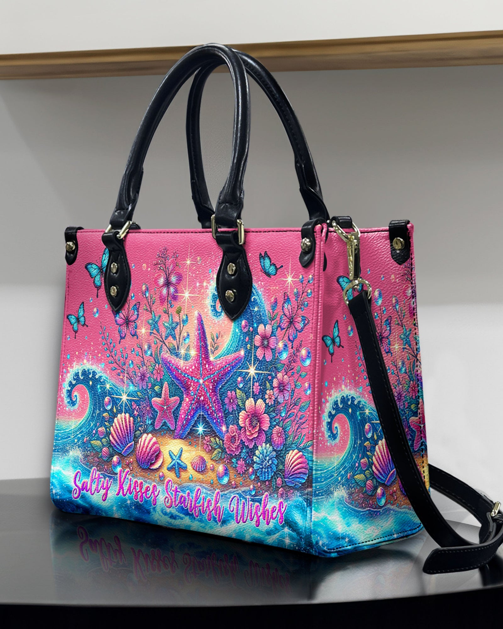 BLISSCORNERS SALTY KISSES STARFISH WISHES LEATHER HANDBAG