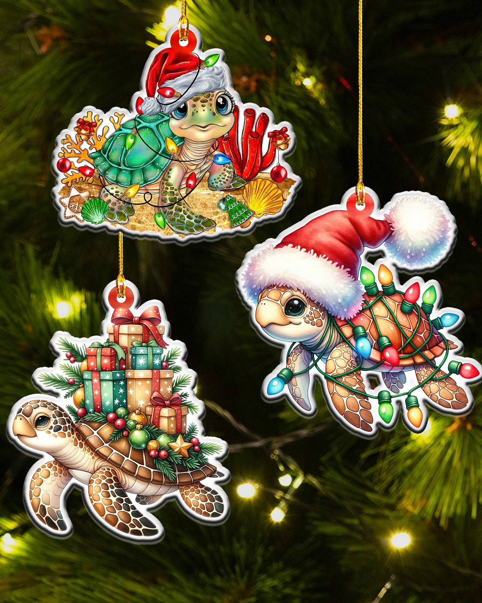 BLISSCORNERS TURTLE CHRISTMAS ORNAMENT