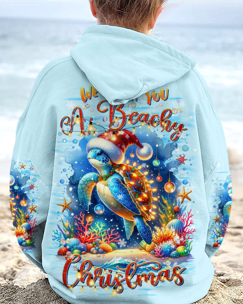 BLISSCORNERS WE WISH YOU A BEACHY CHRISTMAS TURTLE ALL OVER PRINT