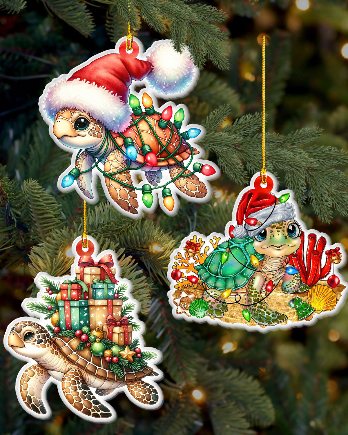 BLISSCORNERS TURTLE CHRISTMAS ORNAMENT