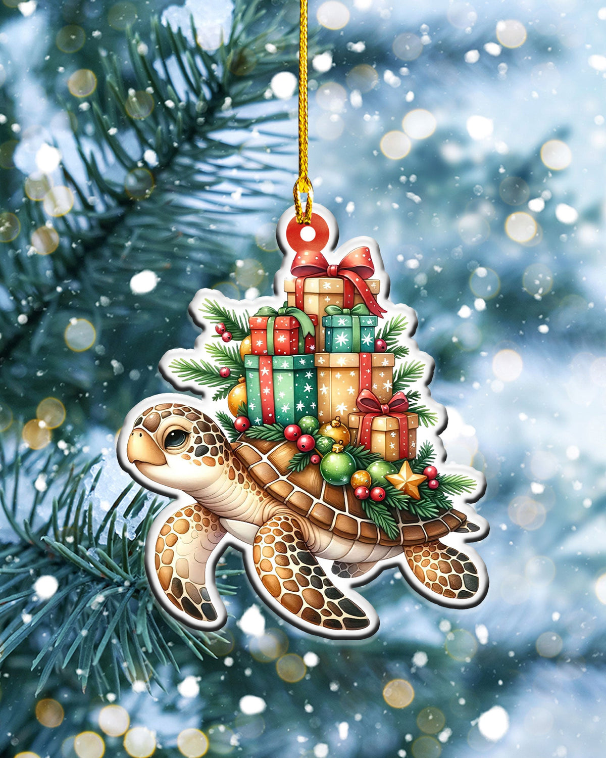 BLISSCORNERS TURTLE CHRISTMAS ORNAMENT