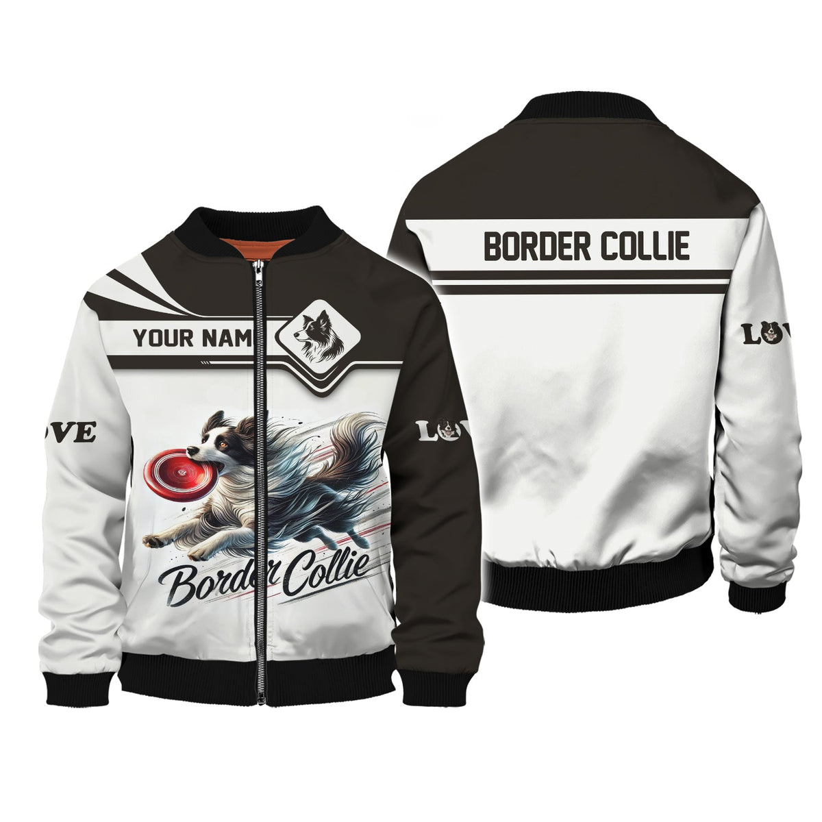 Blisscorners Border Collie Custom T-Shirts Border Collie Brings Happiness 3D Shirt