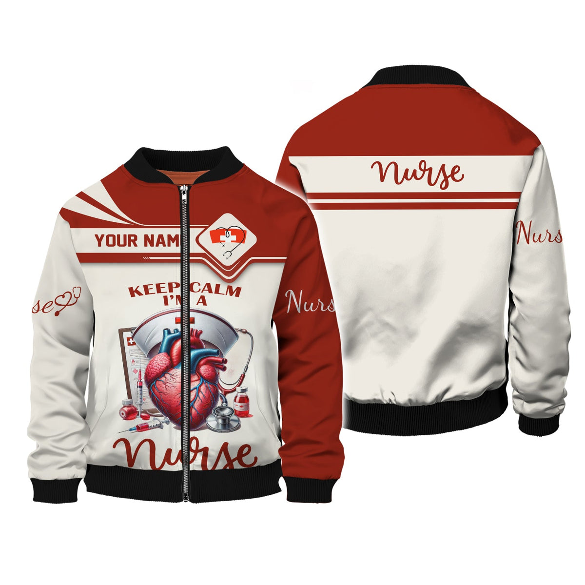 Blisscorners Nurse Custom T-Shirts Keep Calm I'm A Nurse 3D Full Print 3D Shirt Gift For Nurse Lovers