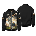 Blisscorners 3D Full Print Border Collie On Sheep Farm T-Shirts Personalized Name Gift For Dogs Lovers