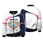 Blisscorners 3D Full Print Stethoscope With Flower Heart T-Shirts Personalized Name Gift For Nurse Lovers