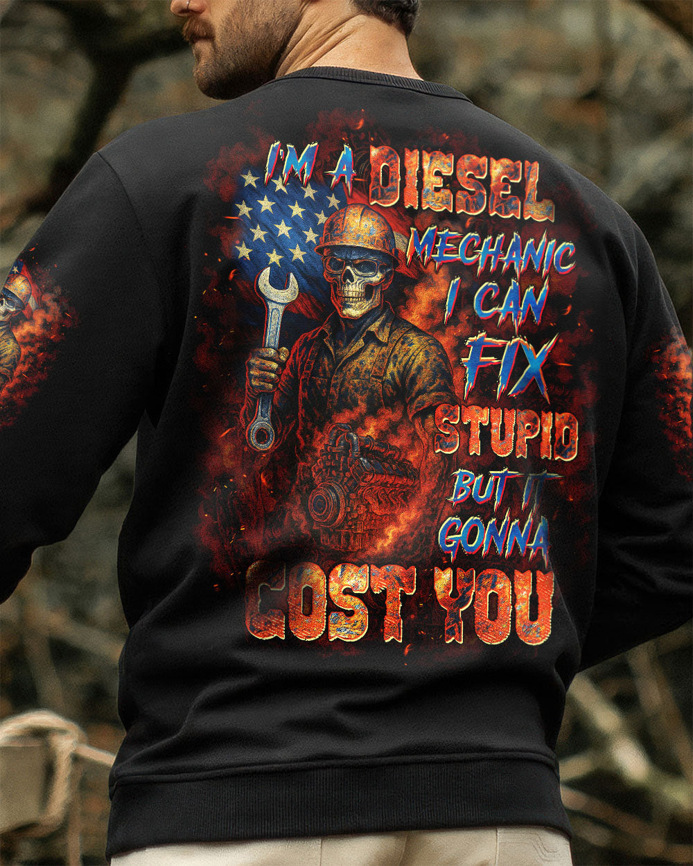 BLISSCORNERS I AM A TRUCKER SKULL ALL OVER PRINT