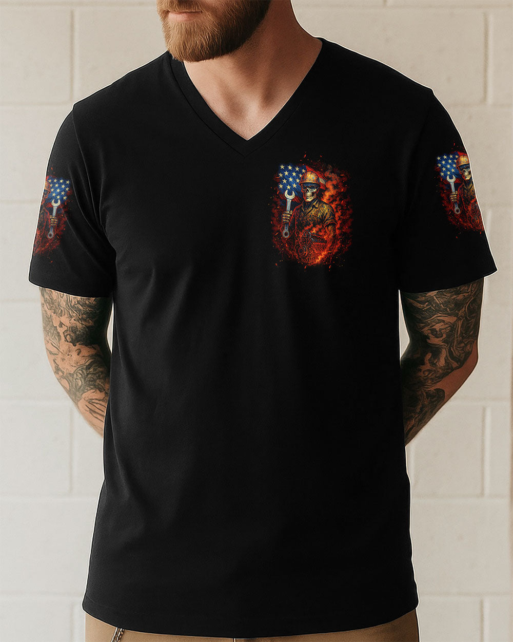 BLISSCORNERS I AM A TRUCKER SKULL ALL OVER PRINT