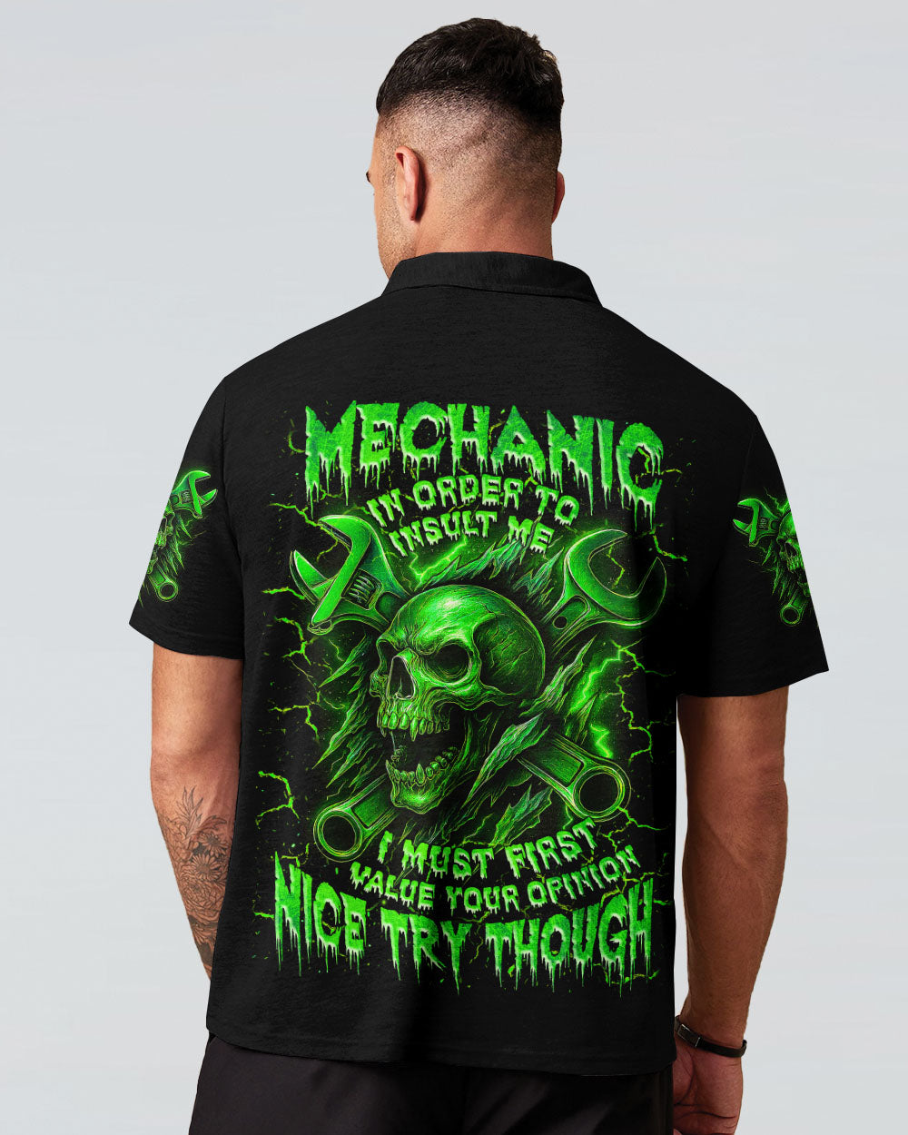 BLISSCORNERS MECHANIC IN ORDER TO INSULT ME SKULL ALL OVER PRINT
