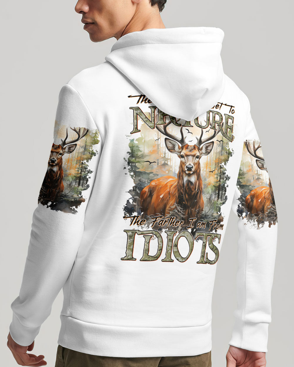 BLISSCORNERS THE CLOSER I GET TO NATURE DEER ALL OVER PRINT