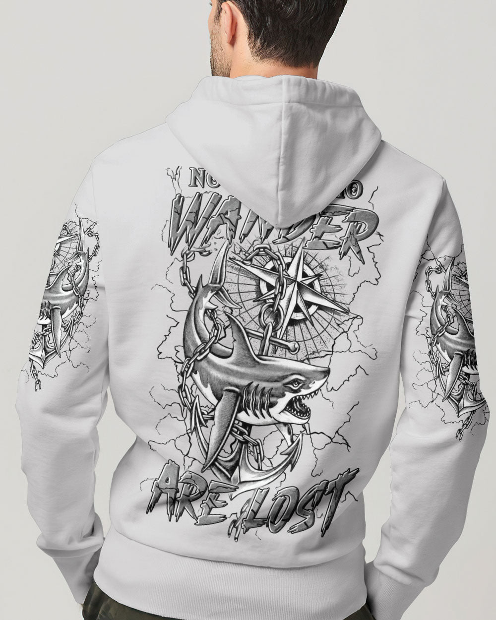 BLISSCORNERS NOT ALL WHO WANDER ARE LOST COMPASS ALL OVER PRINT