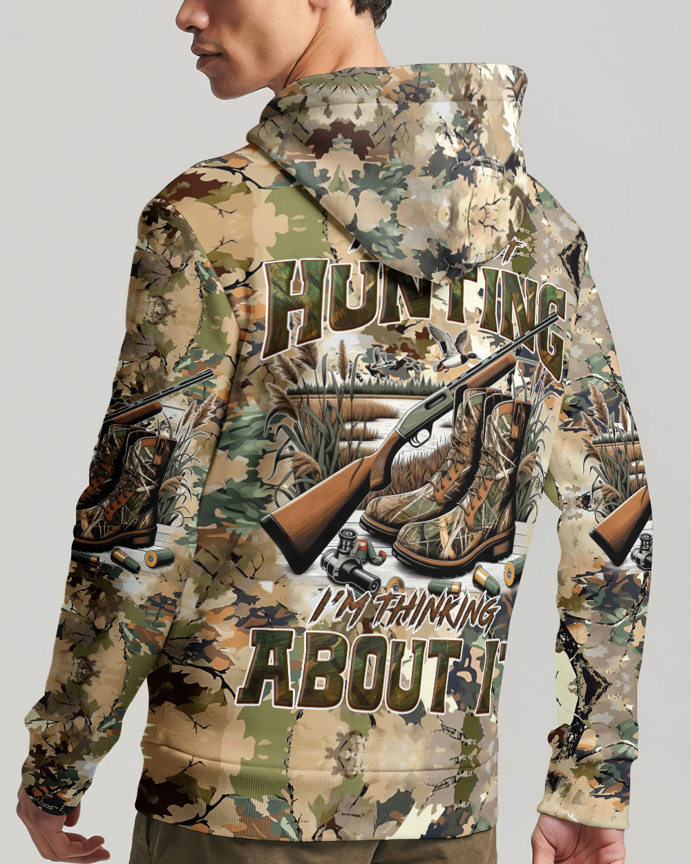 BLISSCORNERS IF I'M NOT HUNTING I'M THINKING ABOUT IT ALL OVER PRINT