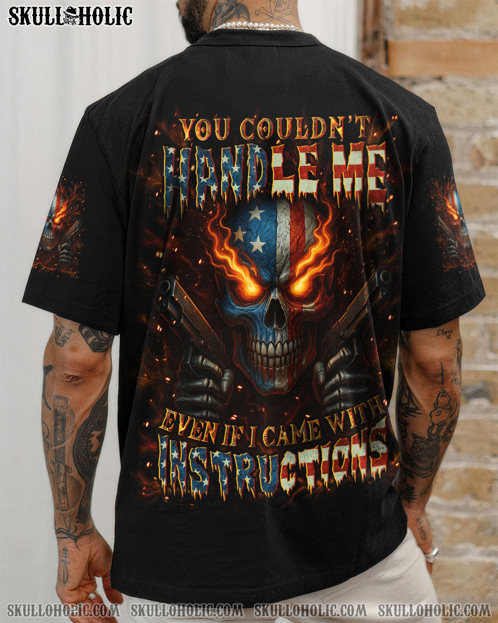 BLISSCORNERS YOU COULDN'T HANDLE ME SKULL ALL OVER PRINT