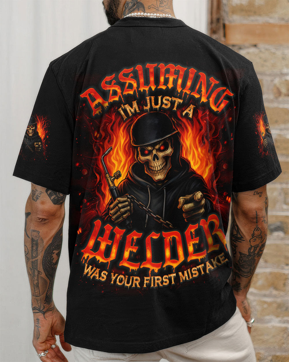 BLISSCORNERS I'M NOT ANTI-SOCIAL WELDER SKULL ALL OVER PRINT