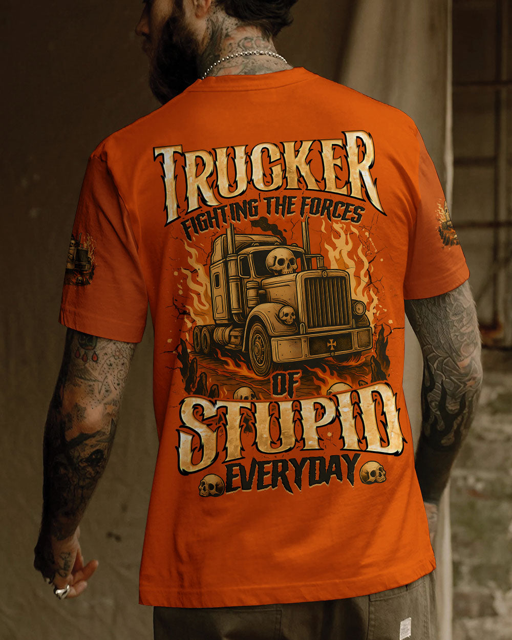 BLISSCORNERS REAL MEN BECOME TRUCKERS ALL OVER PRINT