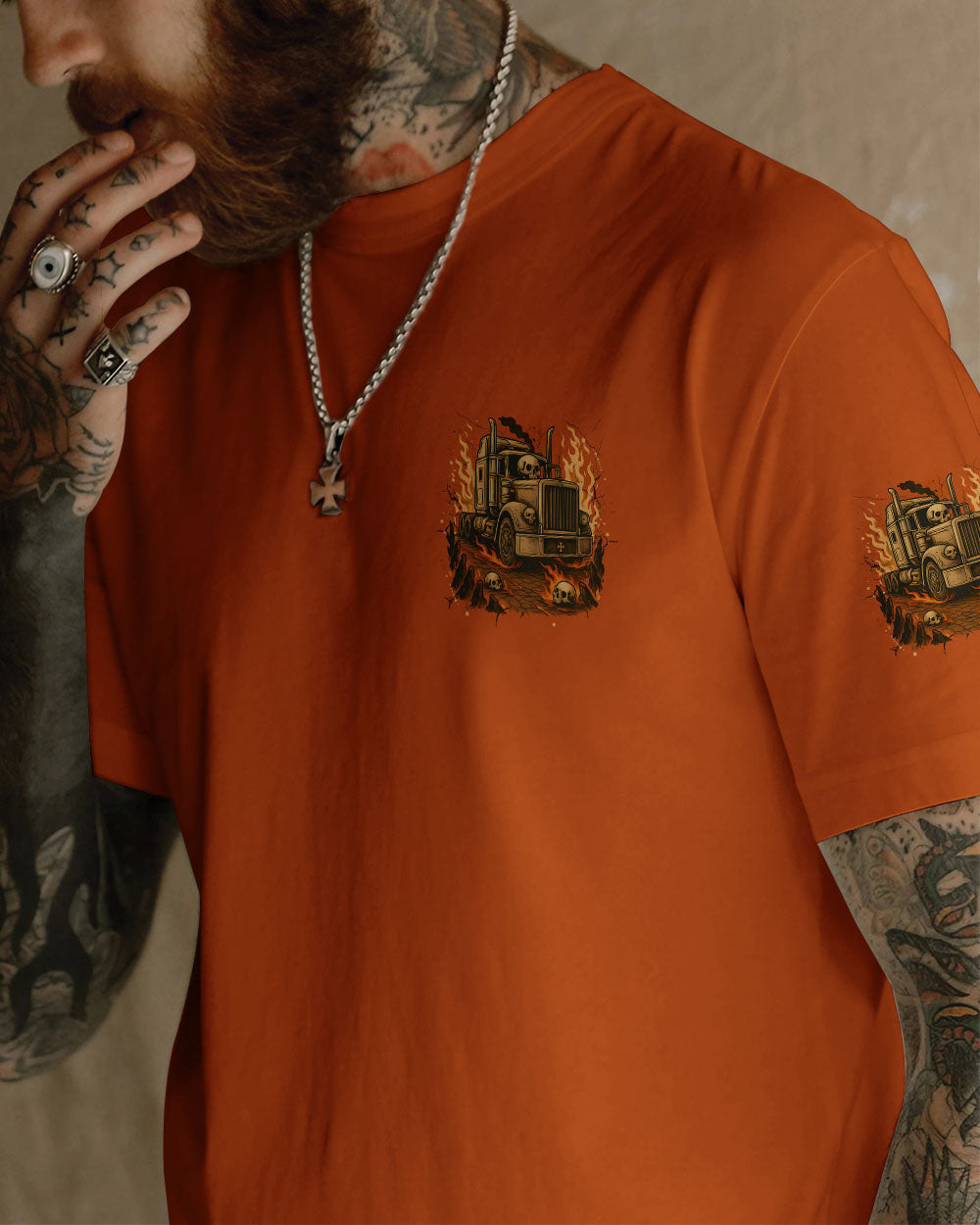 BLISSCORNERS REAL MEN BECOME TRUCKERS ALL OVER PRINT