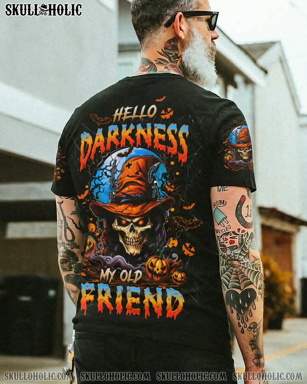 BLISSCORNERS HELLO DARKNESS MY OLD FRIEND HALLOWEEN ALL OVER PRINT