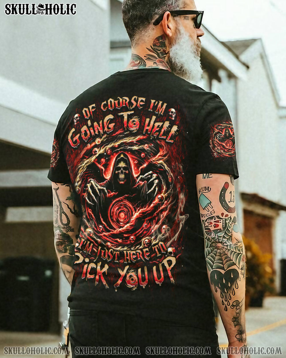BLISSCORNERS OF COURSE I'M GOING TO HELL REAPER ALL OVER PRINT