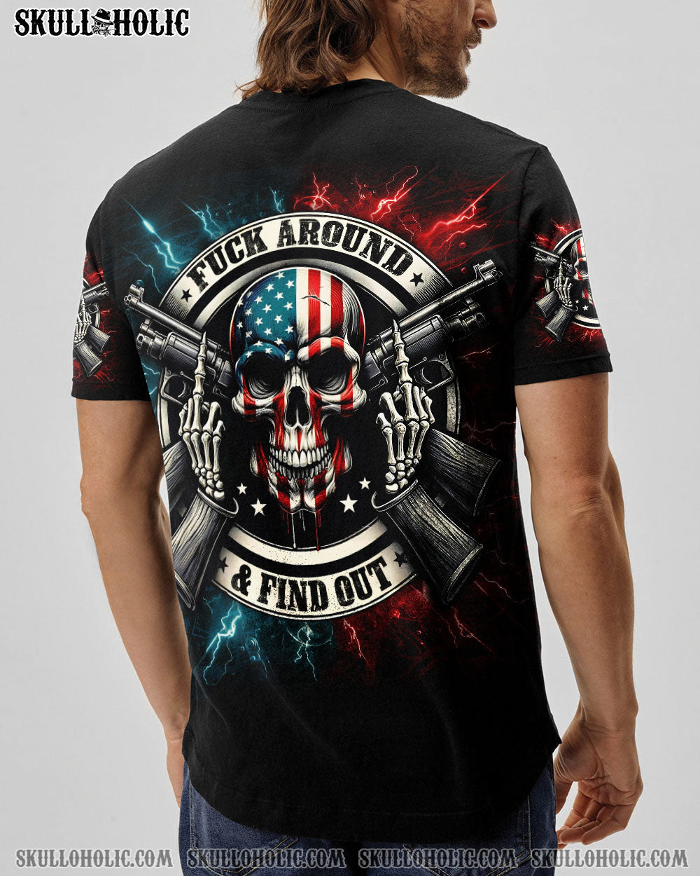 BLISSCORNERS F AROUND AND FIND OUT SKULL ALL OVER PRINT