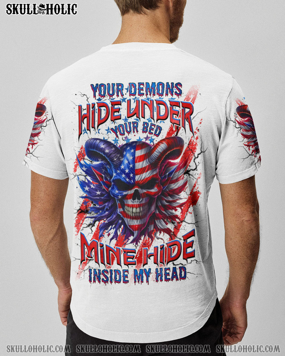 BLISSCORNERS YOUR DEMONS HIDE UNDER YOUR BED SKULL ALL OVER PRINT