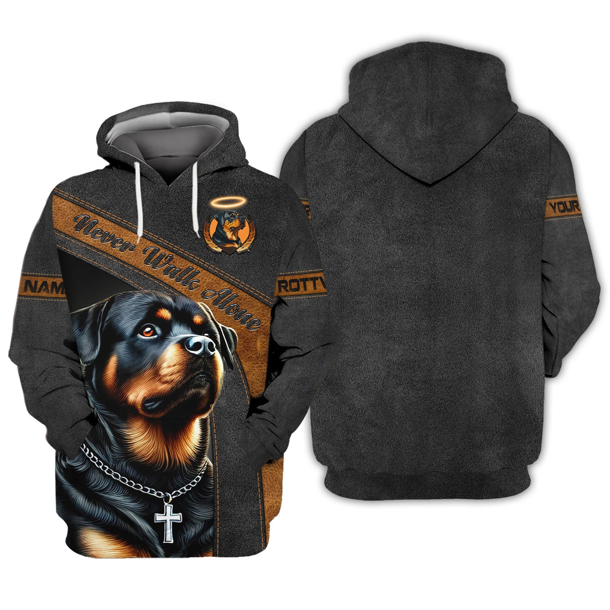 Blisscorners Never Walk Alone Custom T-Shirts Rottweiler 3D Shirt Gift For Dog Lovers