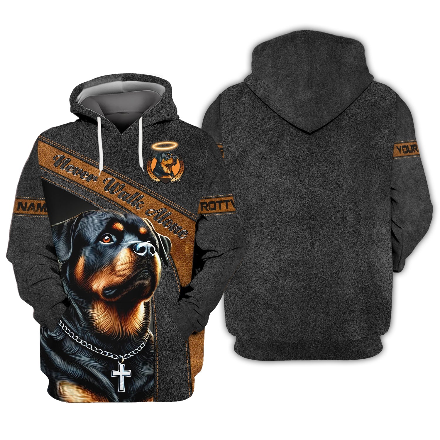 Blisscorners Never Walk Alone Custom T-Shirts Rottweiler 3D Shirt Gift For Dog Lovers
