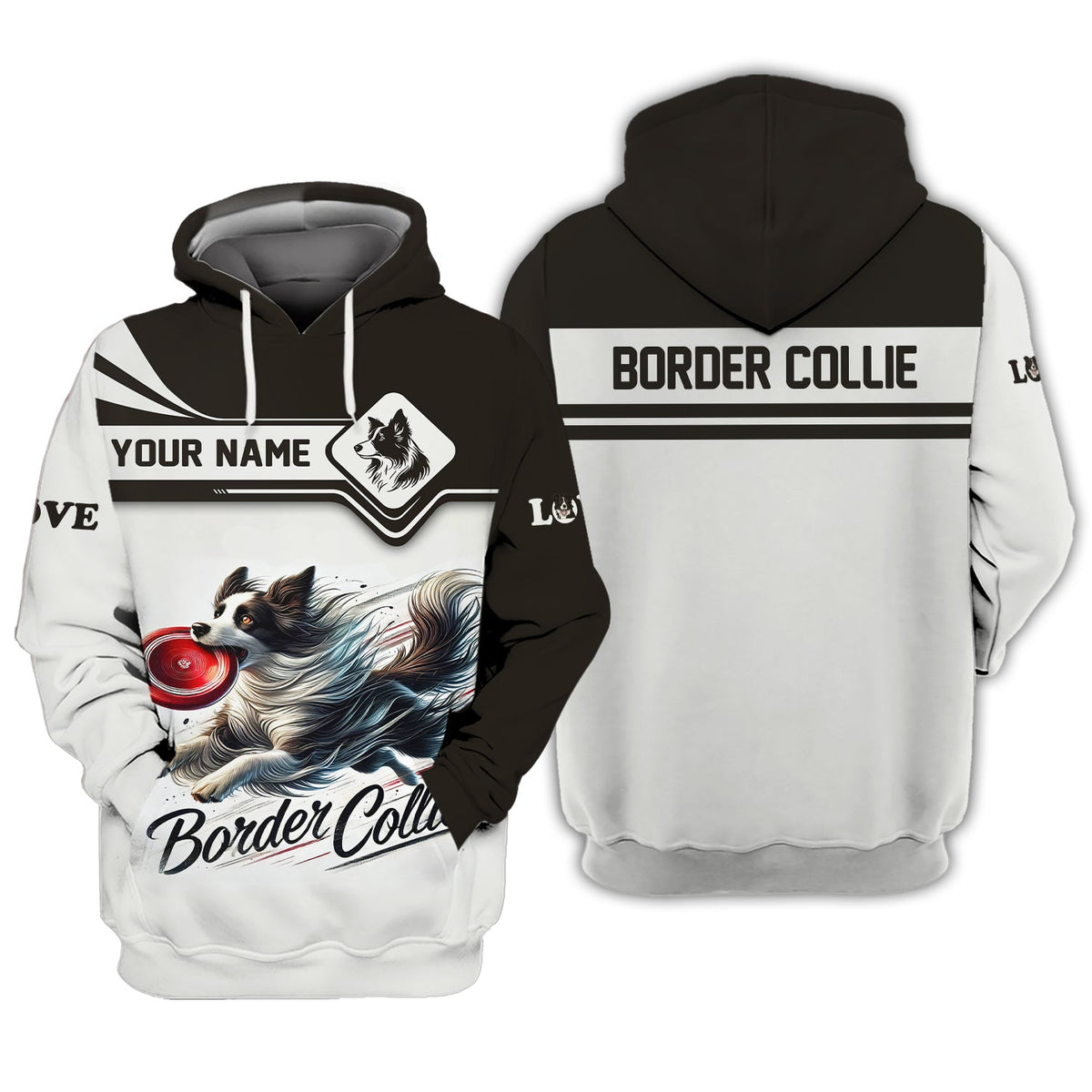 Blisscorners Border Collie Custom T-Shirts Border Collie Brings Happiness 3D Shirt