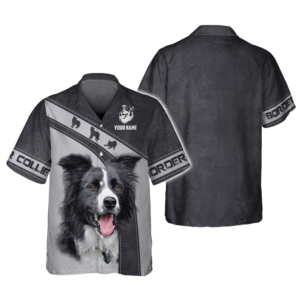 Blisscorners 3D Full Print Border Collie T-Shirts Personalized Name Gift For Dog Lovers