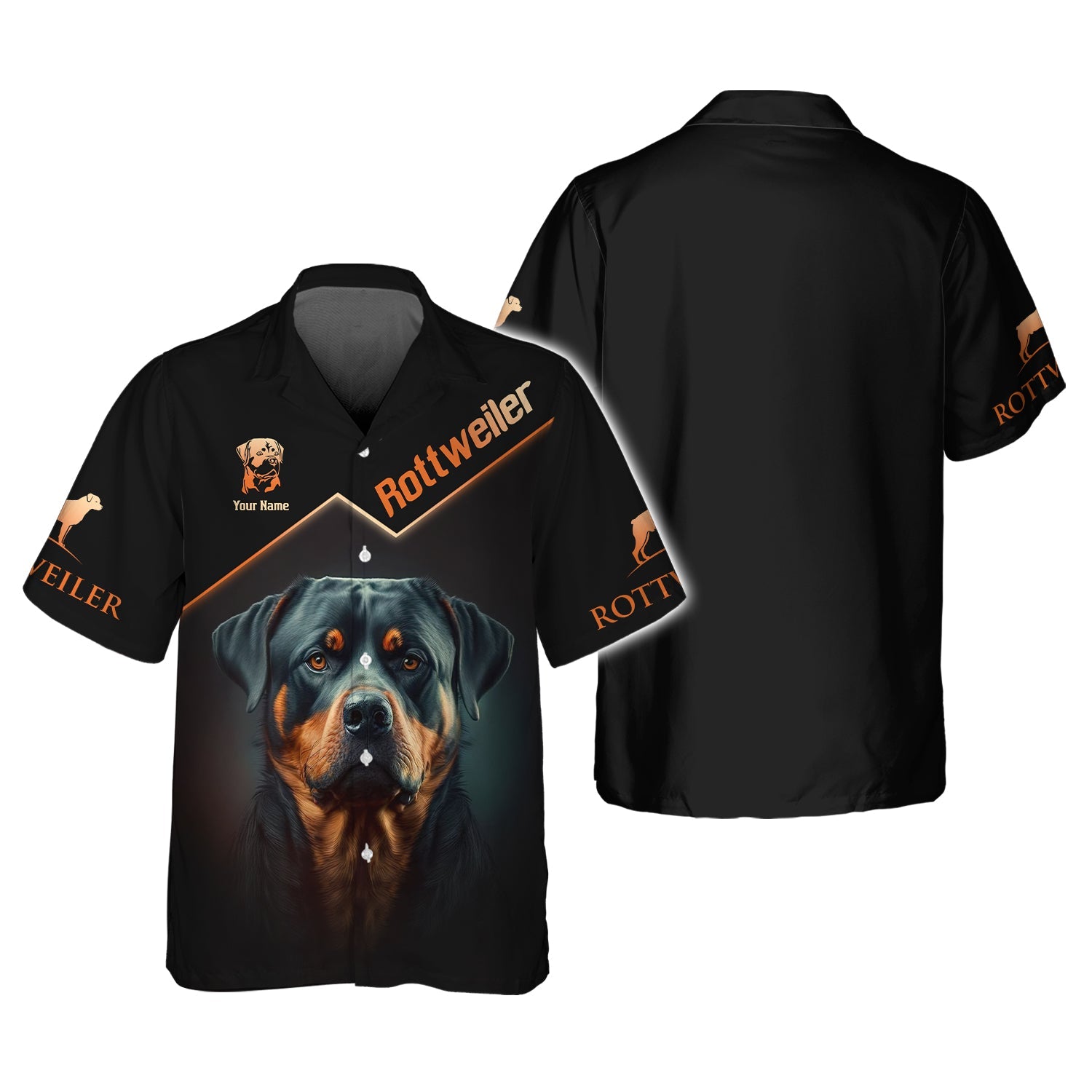 Blisscorners 3D Full Print Brave Rottweiler T-Shirts Personalized Name Gift For Rottweiler Lovers