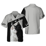 Blisscorners Cat Custom Name 3D Shirt Black With White Cat Gift For Cat Lovers