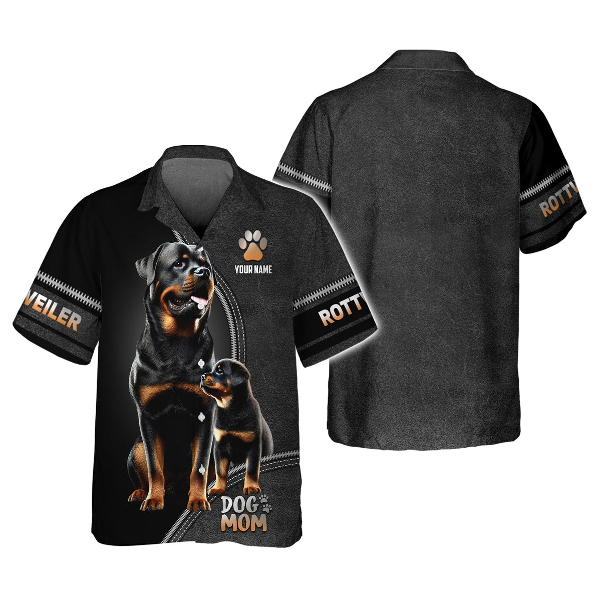 Blisscorners Rottweiler Custom Name T-Shirts Dog Mom 3D Shirt Gift For Dog Lovers