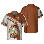 Blisscorners 3D Full Print Lucky Cat T-Shirt Personalized Name Gift For Cat Lovers