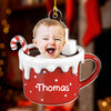 (Photo Inserted) Blisscorners Baby In Hot Cocoa - Personalized Custom Acrylic Ornament