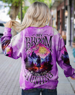 BLISSCORNERS MY BROOM BROKE SO NOW HALLOWEEN HUNTING ALL OVER PRINT