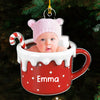 (Photo Inserted) Blisscorners Baby In Hot Cocoa - Personalized Custom Acrylic Ornament