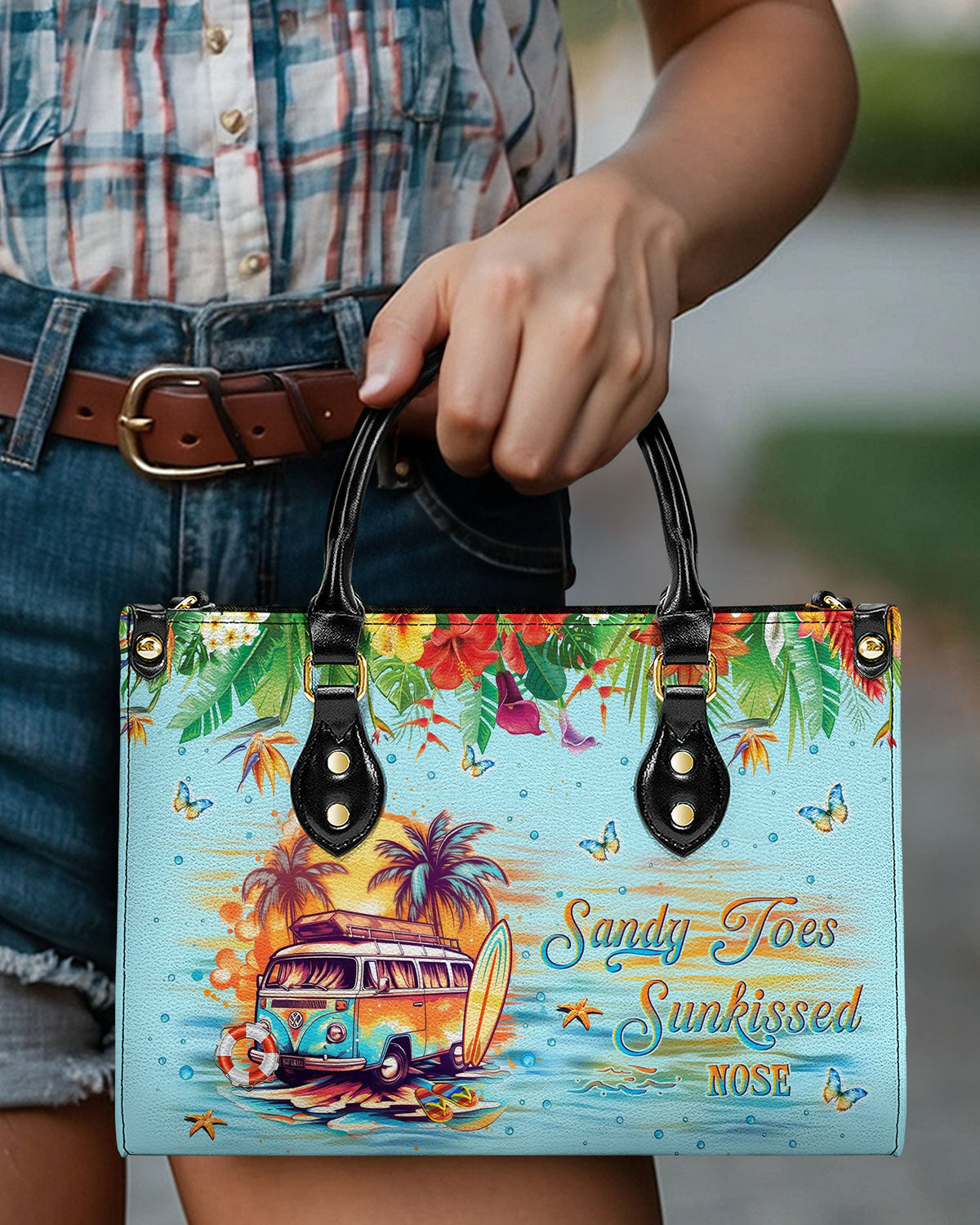 BLISSCORNERS SANDY TOES SUNKISSED NOSE LEATHER HANDBAG