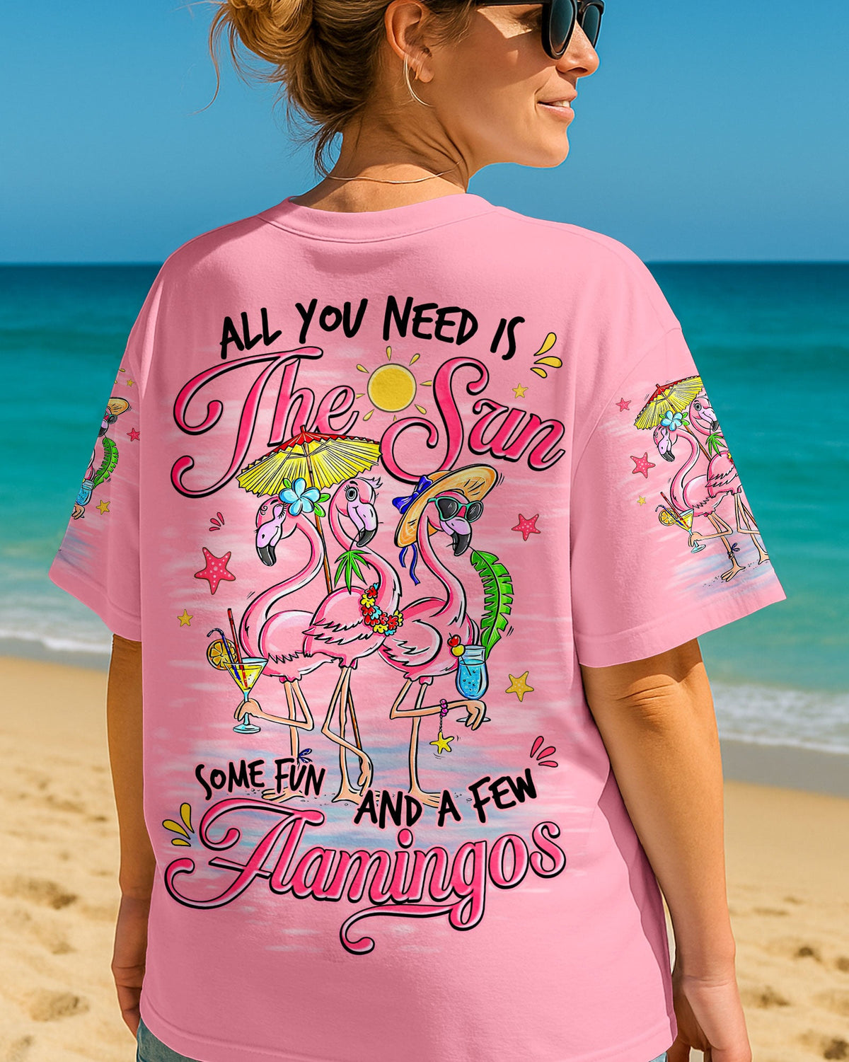 BLISSCORNERS ALL YOU NEED FLAMINGO ALL OVER PRINT