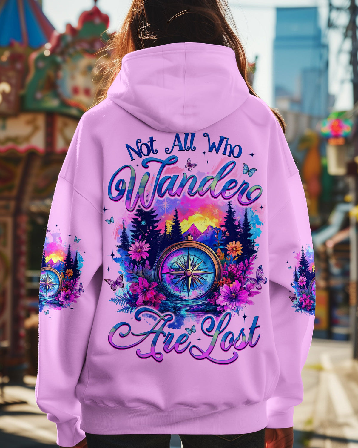 BLISSCORNERS NOT ALL WHO WANDER ARE LOST COMPASS ALL OVER PRINT