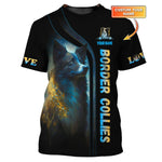Blisscorners Border Collie Custom T-Shirts Mystical Border Collie 3D Shirt Gift For Dog Lover