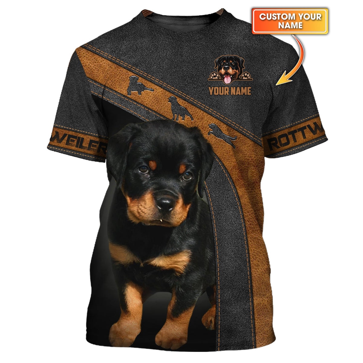 Blisscorners The Puppy Rottweiler Custom T-Shirts Rottweiler 3D Shirt Gift For Dog Lovers