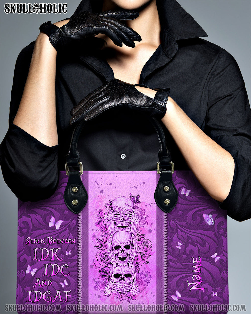 BLISSCORNERS STUCK BETWEEN IDK IDC AND IDGAF LEATHER HANDBAG
