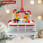 Blisscorners Personalized Funny Ducks Acrylic Christmas Ornament, Family Boat Xmas Gift for Friends & Hunters LM0411